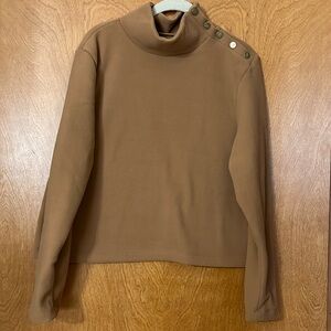 Dudley Stephens mockneck fleece. Tan. XL.
